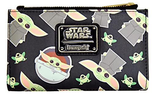 Loungefly Star Wars The Mandalorian Baby Yoda Geldbörse aus Kunstleder, multi, Einheitsgröße von Loungefly
