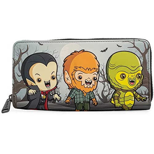 Loungefly Universal Monsters Chibi Line Zip Wallet von Loungefly