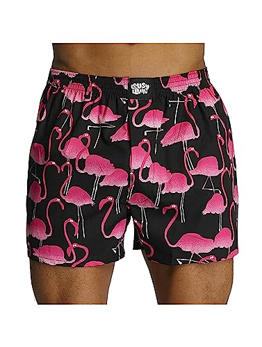 Lousy Livin Underwear Herren Boxershorts Flamingos Black (M) von Lousy Livin