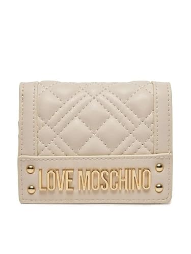 Lovo Moschino Geldbörse, gesteppt, 110 cm - Elfenbein, Taglia Unica, Zeitgenössisch von Love Moschino