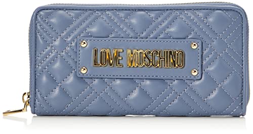 Love Moschino PORF.Quilted PU, Damen-Geldbörse, Blau Denim, Einheitsgröße von Love Moschino