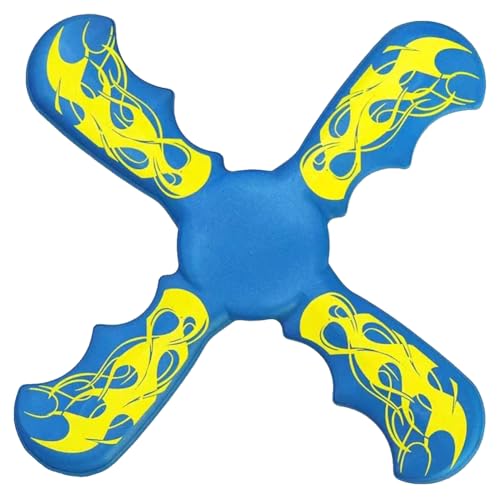 Lovehomily Lustiges zurückkehrendes Bumerang-Spielzeug, Dekompressions-Geburtstagsgeschenke, 3-Blatt-Bumerang, DREI-Blatt-Bumerang-Spielzeug for Kinder (blau) von Lovehomily
