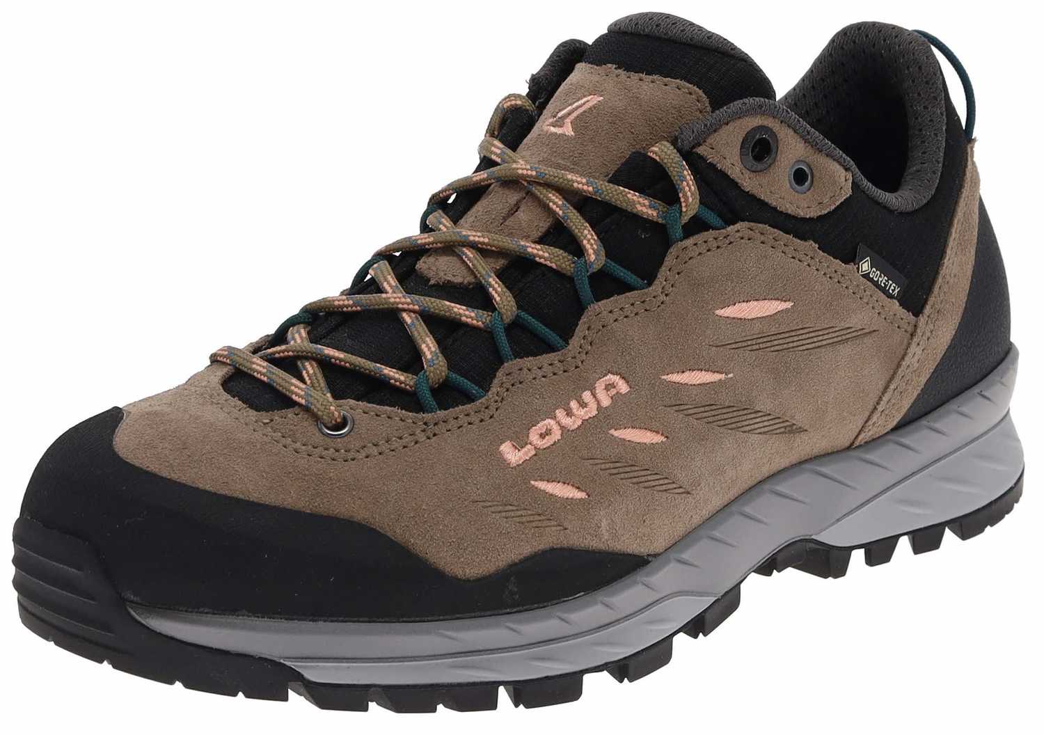 Delago GTX Lo Ws Damen Camel Pfirsich Trekkingstiefel von Lowa