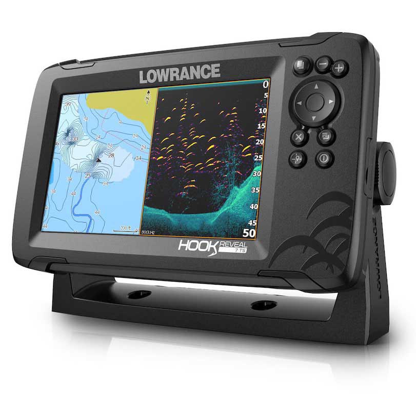 Lowrance Hook Reveal 7 Tripleshot Row With Transducer And World Base Map Schwarz von Lowrance