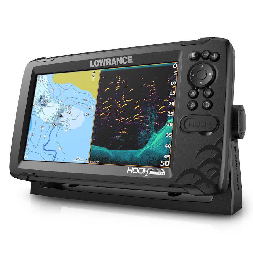 Lowrance Hook Reveal 9 Tripleshot Row With Transducer And World Base Map Schwarz von Lowrance