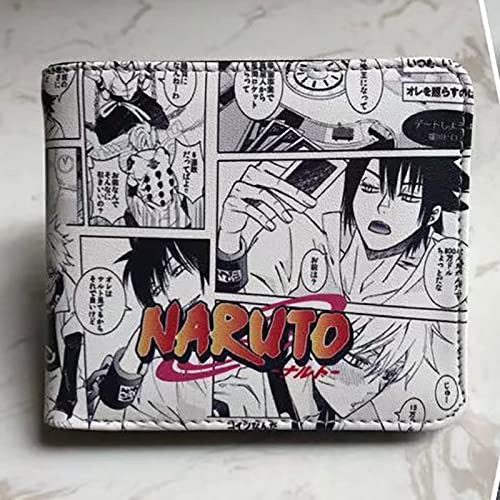 Lsiwen Anime geldbörse Naruto Anime Peripheral Printing Short Wallet Jungen, Mädchen, Studenten, Kindergeldbörsen, Faltbare PU-Geldbörsen von Lsiwen