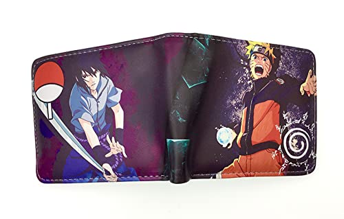 Lsiwen Anime geldbörse Naruto Short Wallet Sasuke Student Universal-Geldbörse PU-Kartenhalter von Lsiwen