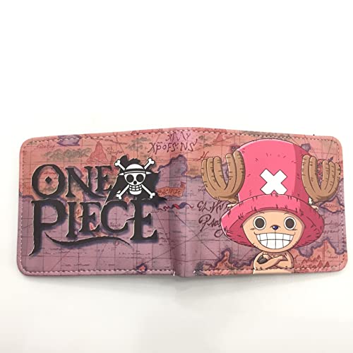 Lsiwen Anime geldbörse One Piece Anime periphere Luffy Chopper Brieftasche Kurze Brieftasche männliche und weibliche Studenten Jugendkartenpaket PU-Geldbörse von Lsiwen