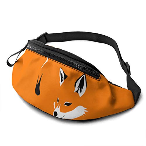Gürteltasche für Männer und Frauen, Orange Fox Hüfttasche mit Gürtel, verstellbare Schultertasche, Umhängetasche, Brusttasche für Reisen, Wandern, Radfahren, Laufen von Lsjuee