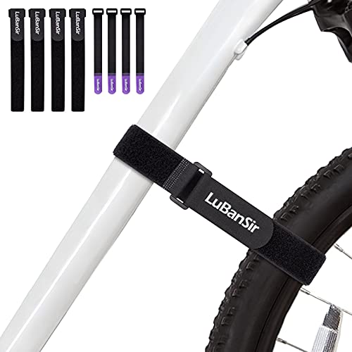 LuBanSir Fahrradträger-Gurte, 8 Stück (20,3 cm und 66 cm), verstellbare Fahrrad-Stabilisator-Gurte, um das Fahrrad vor dem Drehen zu schützen von LuBanSir