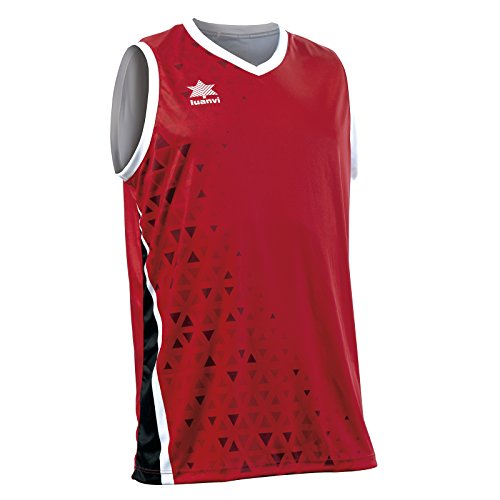 Luanvi Herren Basket Cardiff Ärmelloses Sport-T-Shirt, rot/schwarz, 3XS von Luanvi
