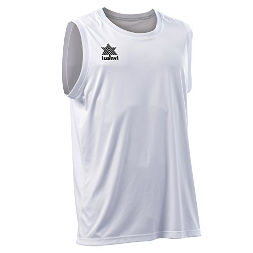 Luanvi Weiß Pol | Basket Ärmelloses Herren und Damen-Sport Shirt Tank Top Farbe, 3XS von Luanvi