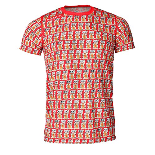 Luanvi Herren T-Shirt kurzärmelig Bedruckt Lucky Cat Edition 2019 S bunt von Luanvi