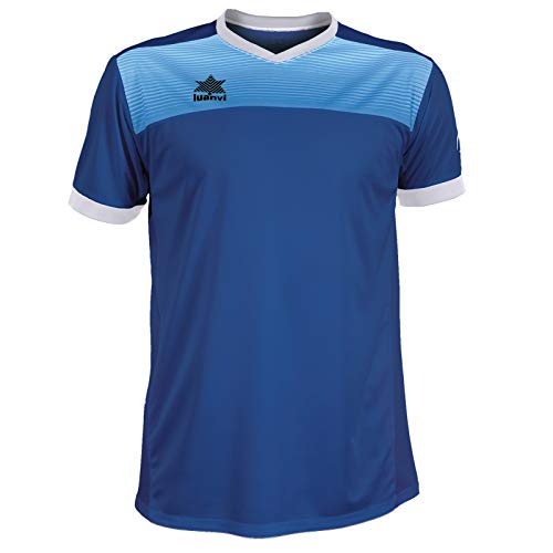 Luanvi Bolton Tennis-Shirt für Herren, kurzärmelig, Herren, Tennis-T-Shirt mit kurzen Ärmeln., 07812_12973XS, blau, 3XS von Luanvi