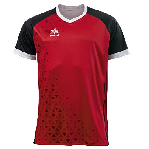 Luanvi Cardiff Shirt, Unisex Kinder S Rot und schwarz von Luanvi