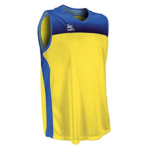 Luanvi Portland Shirt Spezialisiert Basketball, Unisex Erwachsene, Unisex-Erwachsene, 07817_00273XS, Gelb/Blau, XXXS von Luanvi