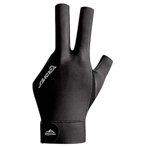 DREI Finger Billard Handschuhe, Atmungsaktive Billard-Handschuhe, Spandex, Billard, Linke Hand, DREI Finger, Billard-Handschuh, Elastizität, Billard-Trainingshandschuhe Zubehör von Luckxing