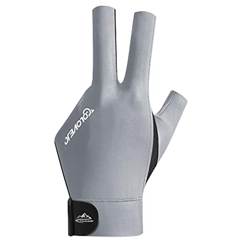 DREI Finger Billard Handschuhe, Atmungsaktive Billard-Handschuhe, Spandex, Billard, Linke Hand, DREI Finger, Billard-Handschuh, Elastizität, Billard-Trainingshandschuhe Zubehör von Luckxing