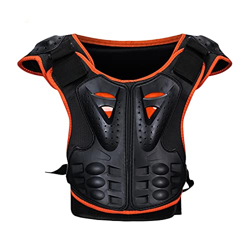 Kinder Motorradjacke Brustpanzer Weste-Schutz Motocross Enduro Sport brustpanzer motocross kinder Motorrad Weste Brustpanzer Racing Guard für 4-15 Jahre alt Kinder für Riding Skating Roller Skifahren von Luckxing