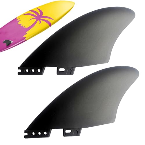 Luckxing Surfboard Longboard Tail Fin, Surfboard 2 Fin Set - Flexible PVC-Longboard-Flossen Paddleboard-Surfflossen,Kompakte Stand-Up-Paddle-Board-Flossen, Paddle-Board-Zubehör für von Luckxing