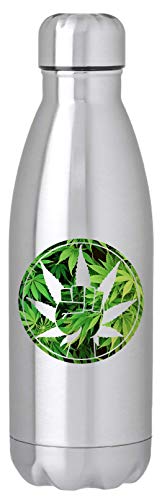 Luckyprint Legalize Ganja Power to The People Cannabis Fist 350ml Wasserflasche Thermal von Luckyprint