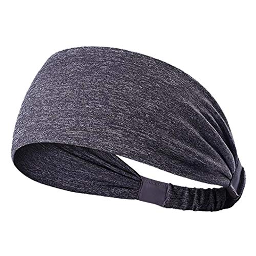 Luckywaqng Elastisches elastisches Haarband Kopfpackung für Haare Yoga-Laufsport-Elastik Widerstandsband Schwer (Black, One Size) von Luckywaqng