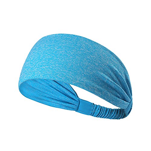 Luckywaqng Elastisches elastisches Haarband Kopfpackung für Haare Yoga-Laufsport-Elastik Widerstandsband Schwer (Blue, One Size) von Luckywaqng