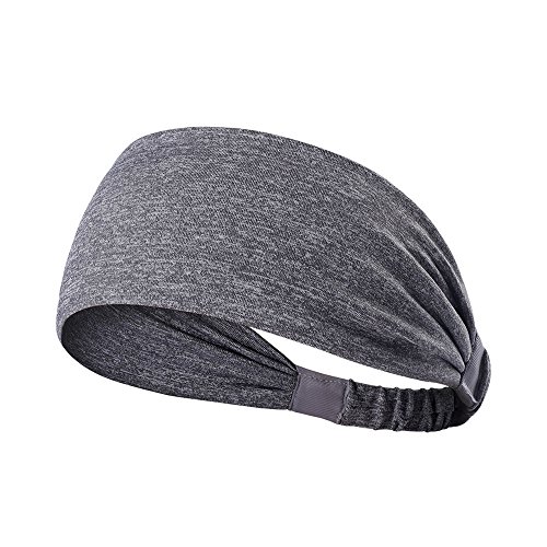 Luckywaqng Elastisches elastisches Haarband Kopfpackung für Haare Yoga-Laufsport-Elastik Widerstandsband Schwer (Grey, One Size) von Luckywaqng