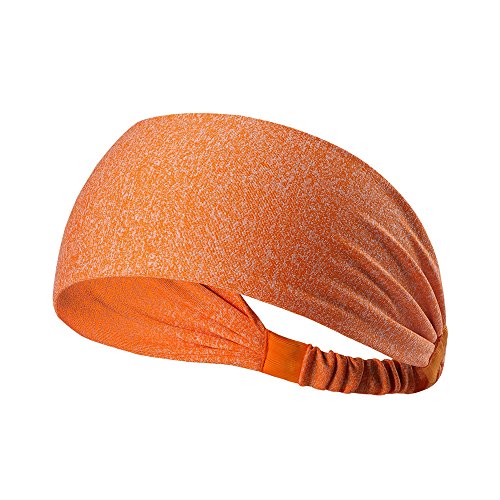 Luckywaqng Elastisches elastisches Haarband Kopfpackung für Haare Yoga-Laufsport-Elastik Widerstandsband Schwer (Orange, One Size) von Luckywaqng