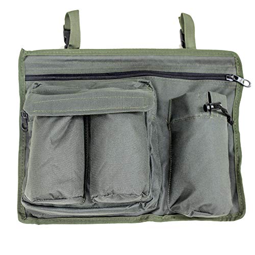 Lucx® Organizer Tasche Seitentasche für Smartphone - 600D PVC / 37x28cm für Bedchair Angelliege Karpfenliege Universal passend auch für Camping Liegen von Lucx