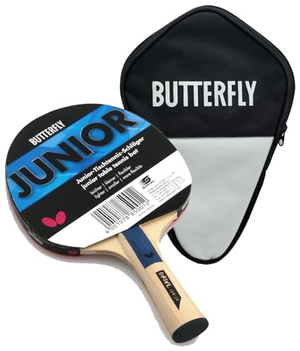Junior Edition mit praktischer Tasche, hochwertiger Tischtennisschläger und Schlägerhülle von Butterfly von Ludomax