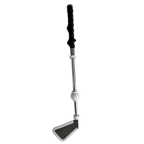 Luejnbogty 1 x Swing Trainer Golf Club Golf Practice Warm-Up Stick Alignment Rods Black Rubber + Stainless Steel Sturdy Golf Grip Training Aid von Luejnbogty