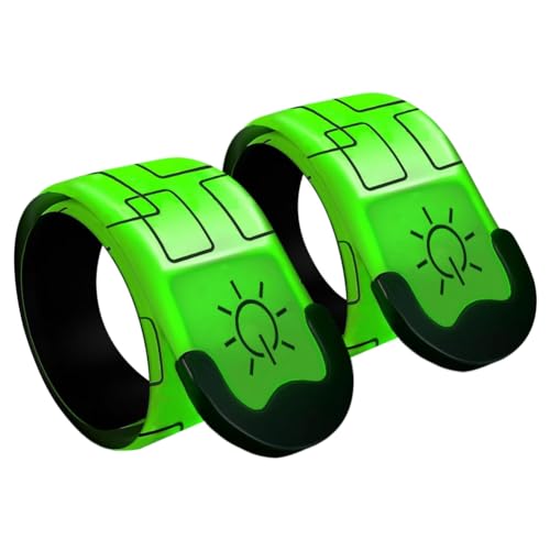 Luejnbogty 2 Stück LED-Armband Aufladbar, LED-Armbänder zum, Radfahren und Spazierengehen in der, Leuchtbänder für Männer, Frauen und Kinder von Luejnbogty