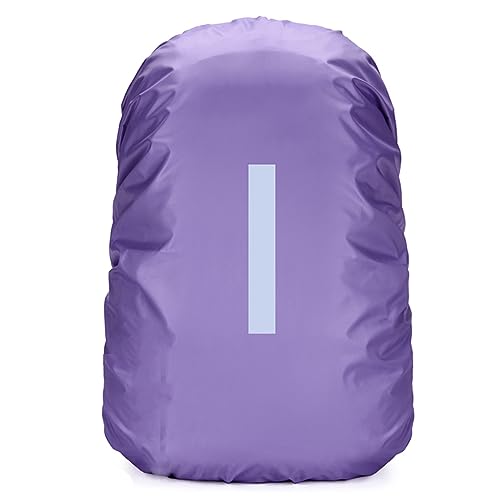 Lukery 2 Stück Regenschutz für Rucksäcke mit Reflexstreifen, Universeller Wasserdichter Rucksack Regenschutz (15-85L) für Radfahren, Reisen, Wandern, Camping, Klettern (S,Lila) von Lukery