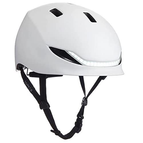 Lumos Street Smart-Helm | Urban | Skateboard-, Roller- und Fahrradzubehör | Vorder- und Rücklicht (LED) | Blinker | Bremslichter | Bluetooth-Verbindung | Erwachsene: Männer, Frauen (Jet White, MIPS) von Lumos