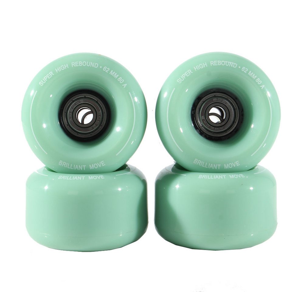 Luna Skates Rollschuhe Luna Skates 4er-Set Ersatz-Rollen 62mm 80A Mint von Luna Skates