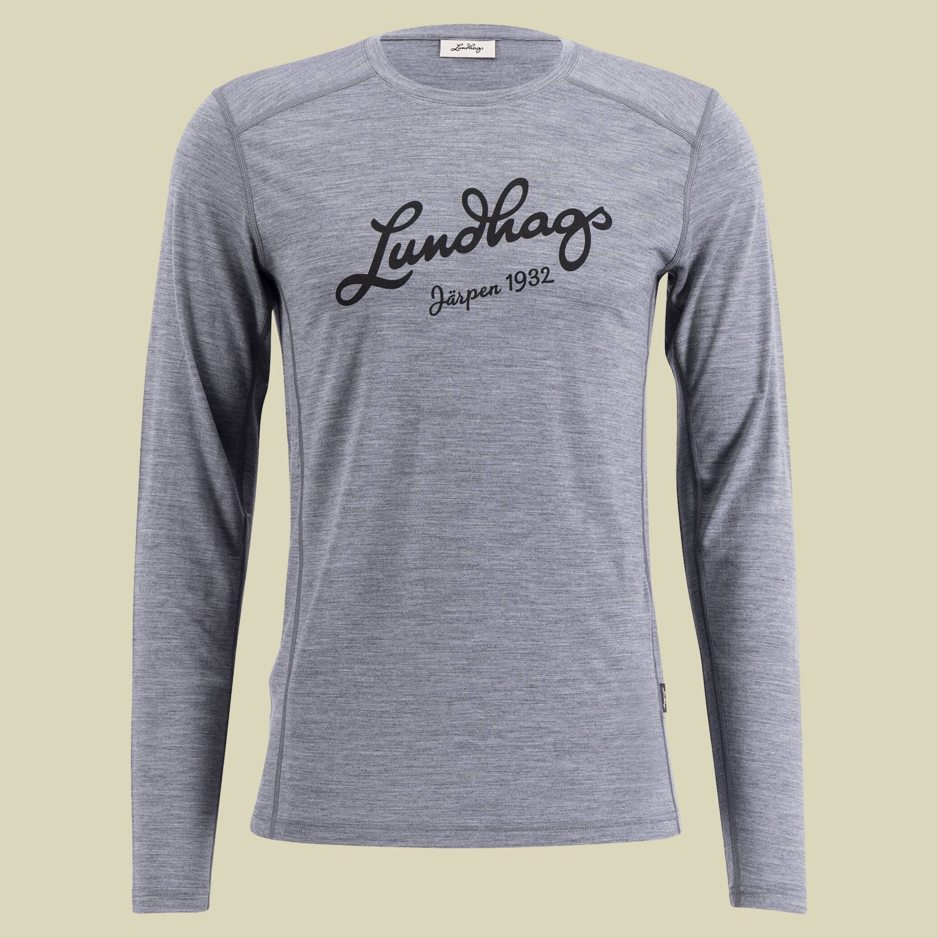 Fulu Merino Longsleeve T-Shirt Men Größe L  Farbe grey melange von Lundhags