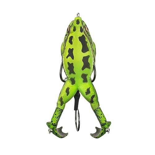 Lunkerhunt Prop Frog, Green Tea – Fishing Lure with Realistic Design, Prop Action Calls in Fish, Great for Bass and Pike, Freshwater Lure with Hollow Body, Weighs ½ oz, 3.5” Length von Lunkerhunt