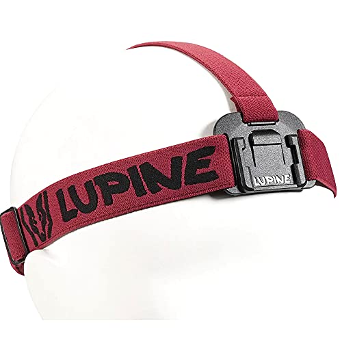 Lupine Neo/Piko/Blika Stirnband mit FrontClick & FastClick dunkelrot-schwarz von Lupine