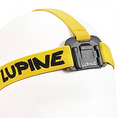Lupine Neo/Piko/Blika Stirnband mit FrontClick & FastClick gelb-schwarz von Lupine