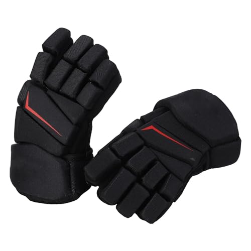 Luqeeg 1 Paar Eishockey-Handschuhe, Atmungsaktive Lacrosse-Handschuhe Finger Schützend Nylon-Gewebe-Eva-Schaum-Hockeyhandschuhe Hockeyspielerhandschuhe für Hockey, (25,4 cm / 10 Zoll) von Luqeeg
