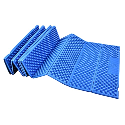 Luqeeg Ultraleichte Schaumstoff-Isomatte, wasserdichte Campingmatte, Outdoor-Schaumstoff-Campingmatte, Faltbare Strandzelt-Isomatte, wasserdichte Matratze (Blau) von Luqeeg