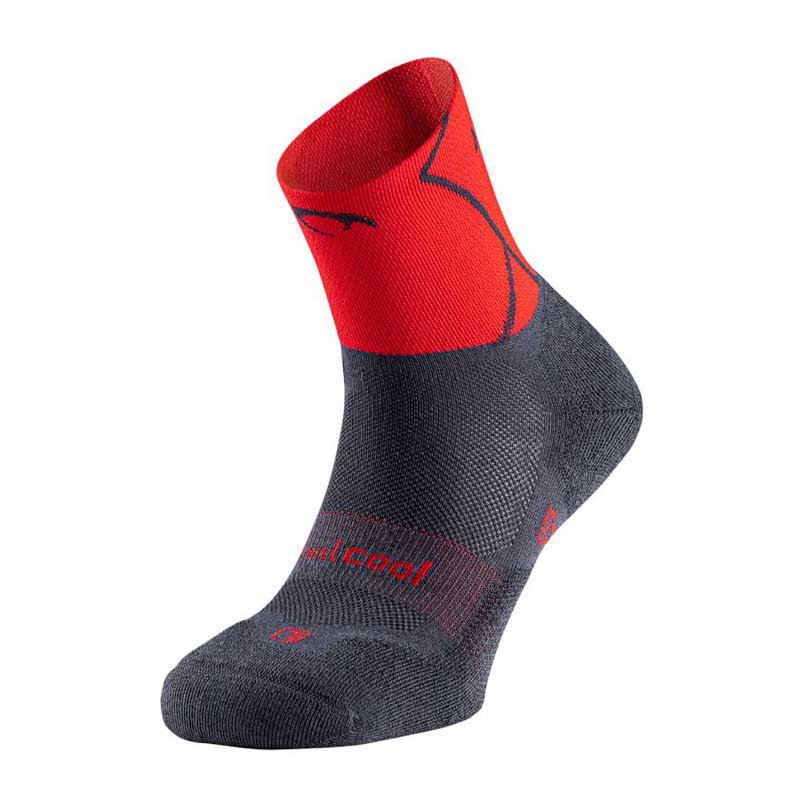 Lurbel Track Four Short Socks Rot,Grau EU 47-50 Mann von Lurbel