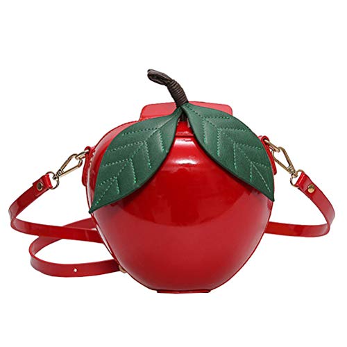 1stk Apple Umhängetasche Apple Geldbörse Für Frauen Tasche in Apfelform Fruchttaschen Für Damen Rote Apfelfruchttüte Einzelne Umhängetasche Mini Mädchen Metall Kleine Tasche von Lurrose