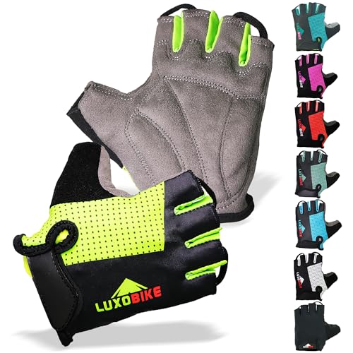 LuxoBike Cycling Gloves Bicycle Gloves Bicycling Gloves Mountain Bike Gloves â‚¬â€œ Anti Slip Shock Absorbing Padded Breathable Half Finger Short Sports Gloves Accessories for Men/Women von LuxoBike