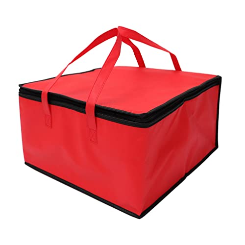 Luxshiny Isolierte Lebensmittelliefertasche Für Den Außenbereich Einkaufstasche Pizzatasche Kühltasche Für Picknick Von Warmen Oder Kalten Speisen Rot von Luxshiny