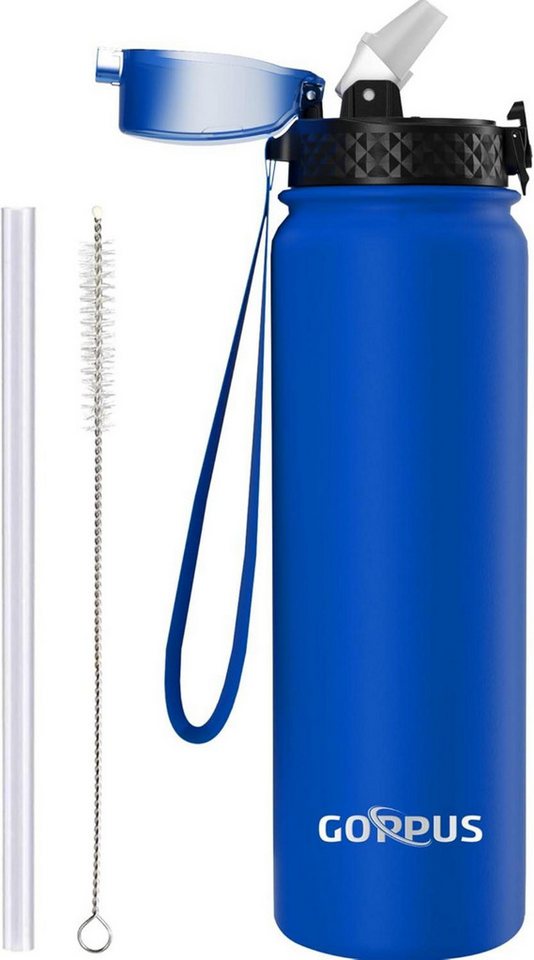 LuxusKollektion Aufbewahrungsbox Thermosflasche 1L/32oz Doppelschicht Edelstahl Trinkflasche mit von LuxusKollektion