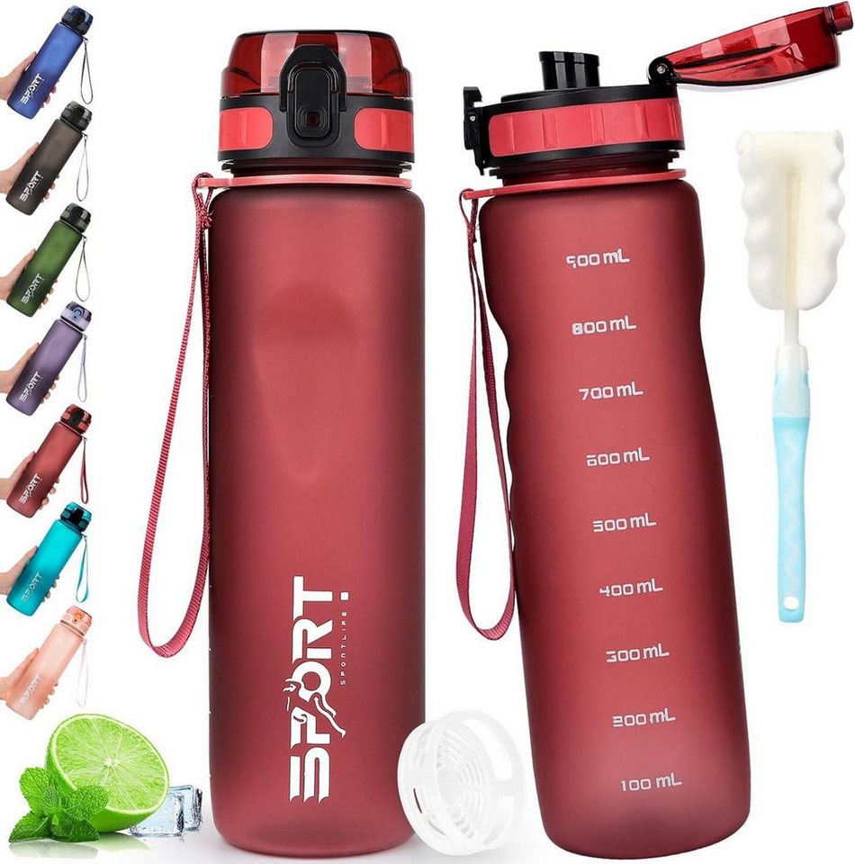 LuxusKollektion Becher Trinkflasche 1L Sport Wasserflasche Auslaufsicher BPA Frei mit von LuxusKollektion