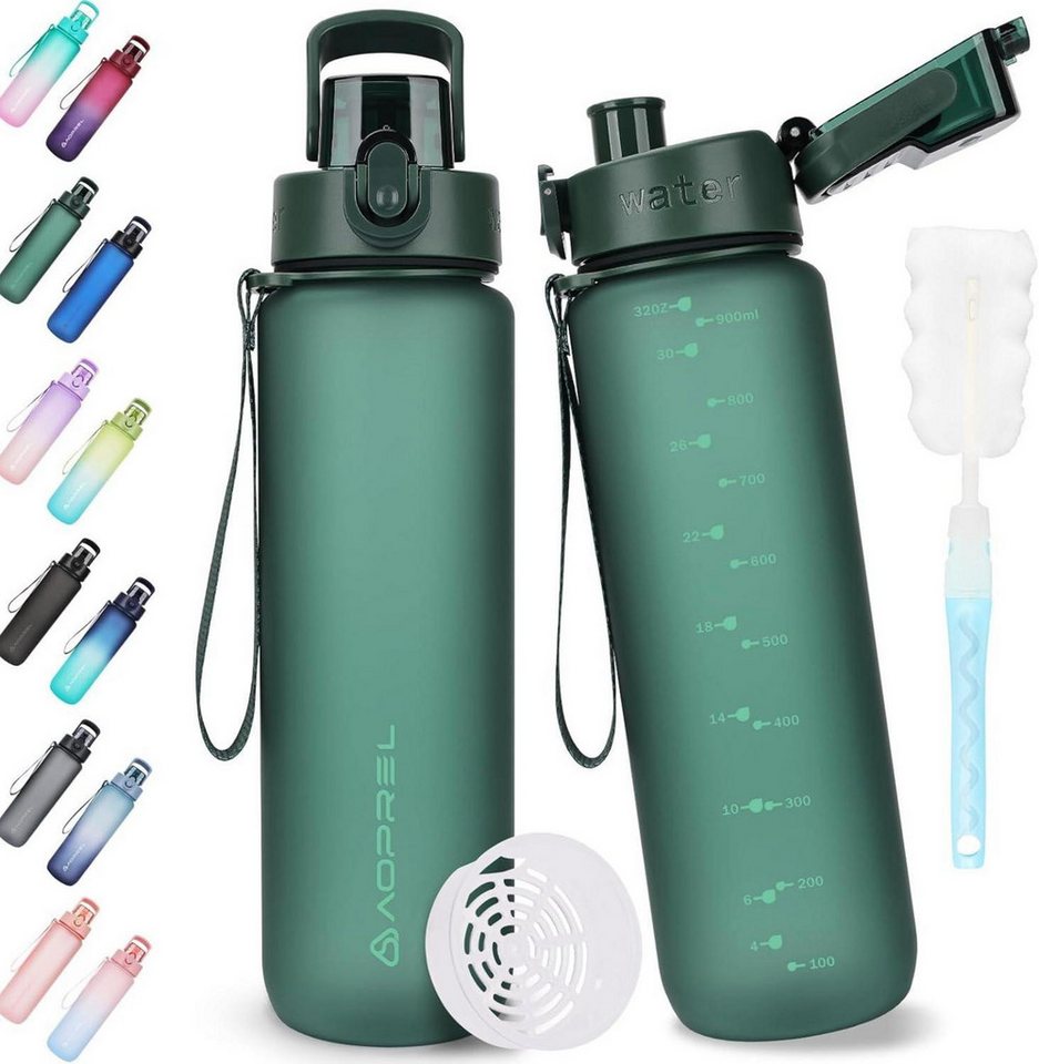 LuxusKollektion Becher Trinkflasche 1l BPA-Frei aus Tritan, Sport Kohlensäure von LuxusKollektion