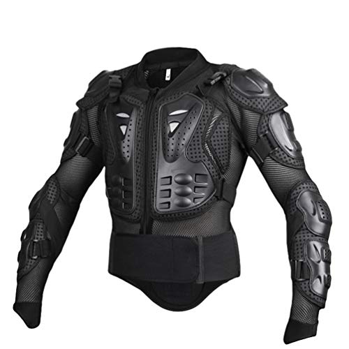 LvRaoo Motorrad Schutz Jacke Atmungsaktiv Einstellbar Brustschutz Sport Fallschutz Schutzjacke Motocross Protektorenjacke (Schwarz, 3XL) von LvRaoo